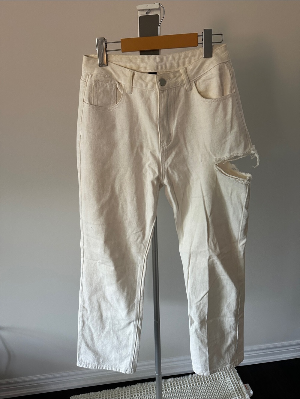 Cider Distressed Straight Leg Denim
